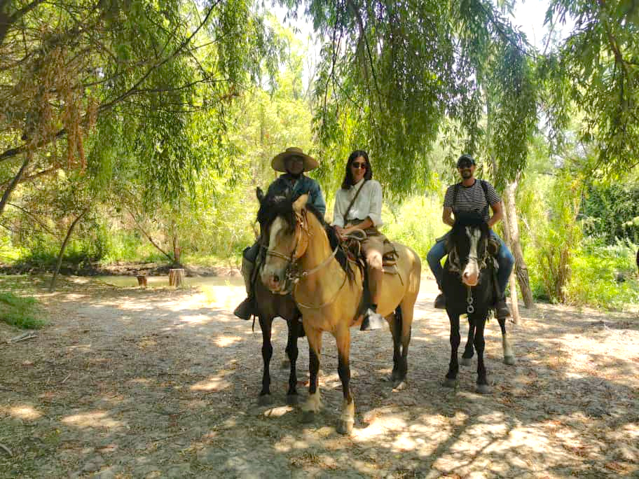 9. Maipo horseback wine tour - Rest under the trees