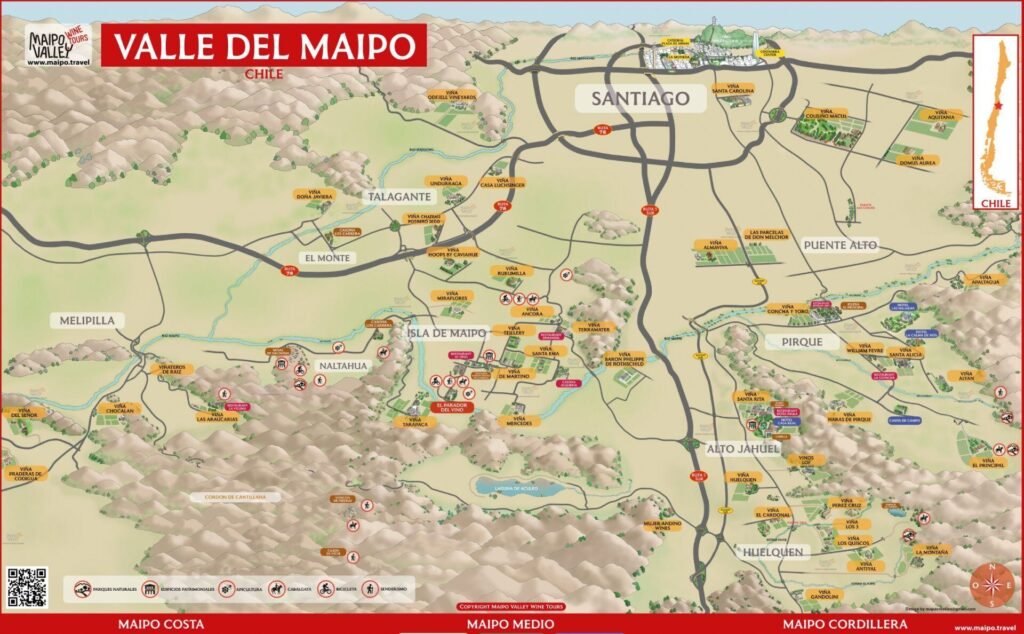 Mapa Valle del Maipo